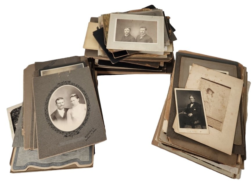 Large Lot Antique Photographs, Many Cabinet Cards (1 of 10)