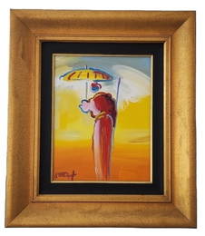 Peter Max Sage Umbrella & Cane Original Painting