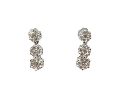 14k White Gold with Diamonds Dangle Earrings (1 of 8)