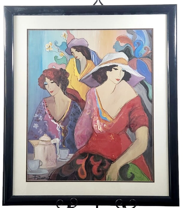 Patricia Govezensky Print: Israeli artist Patricia Govezensky print, the art measures approximately 24" x 28 3/4" and the frame is 32 3/4" x 37 3/4", signed in the plate.