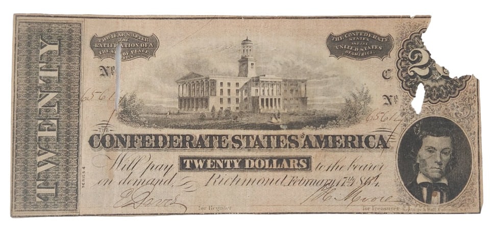 1864 Richmond, VA $20 Confederate Note (1 of 11)