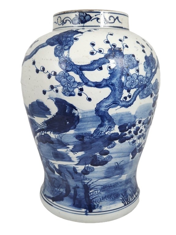 Chinese Blue & White Ceramic Floor Vase (1 of 8)