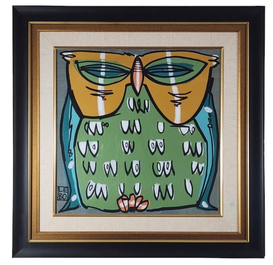 David LEBO Signed Moon Dancer Owl Painting (1 of 7)