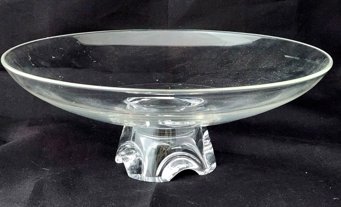 Steuben Crystal Rippled Base Pedestal Bowl (1 of 5)