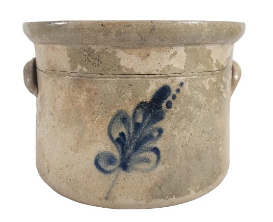 Antique Eastern Salt Glazed Crock Blue Decoration (1 of 9)
