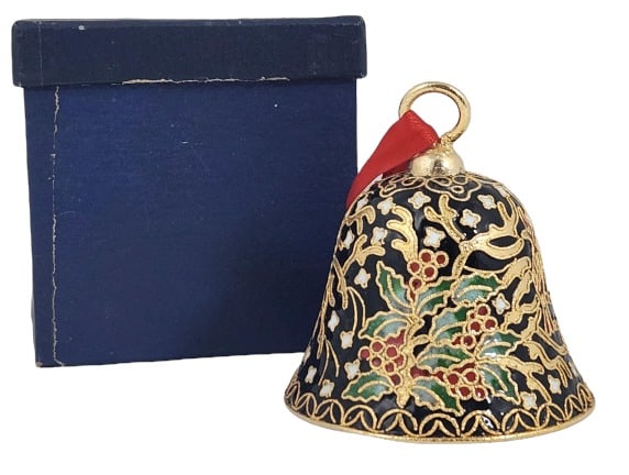 Vintage Cloisonne Bell Ceramic Ornament (1 of 7)