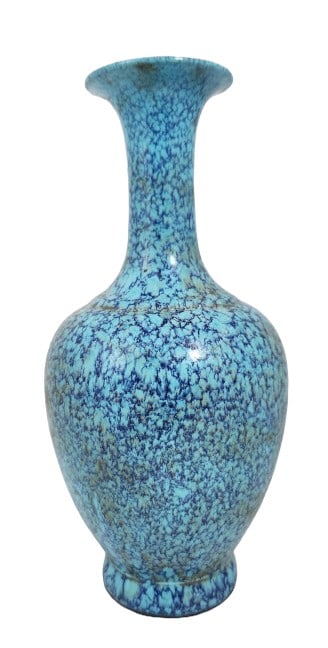 Chinese Robin's Egg Blue Spatter Vase (1 of 6)