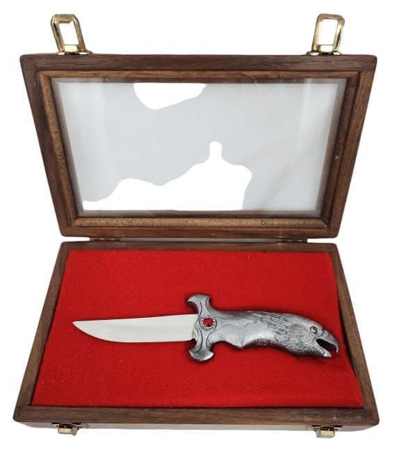 Michael Ricker Pewter Eagle LE Knife with Case (1 of 7)