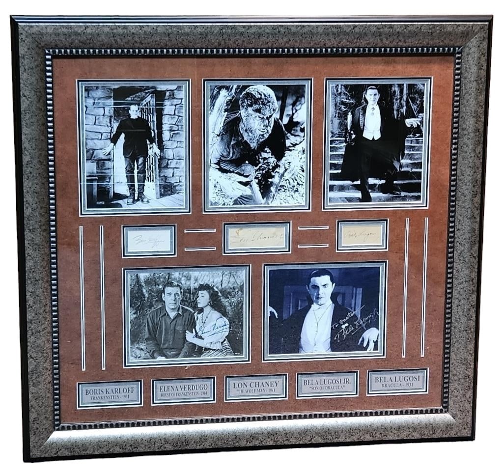 Classic Film Monsters Autograph Display (1 of 8)