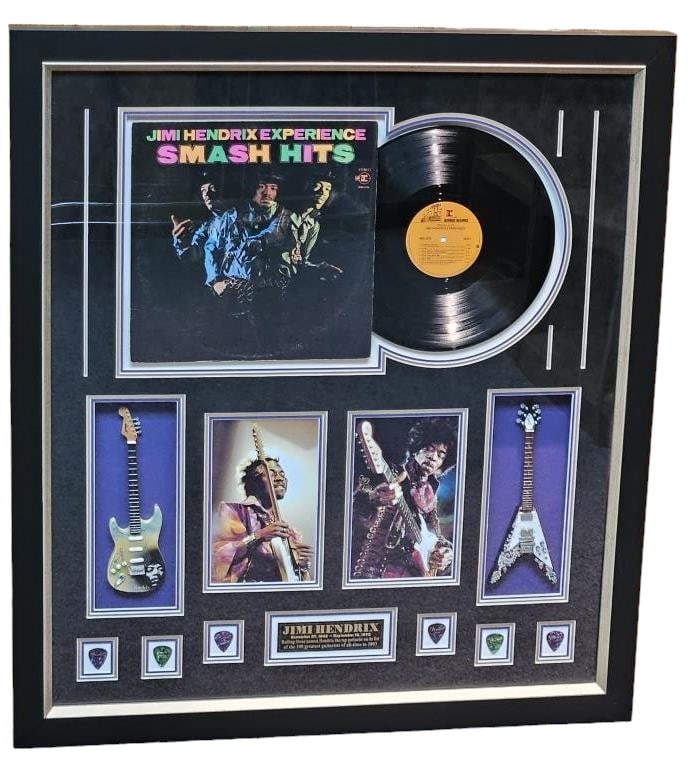 Jimi Hendrix Collage Display in Shadow Frame (1 of 6)