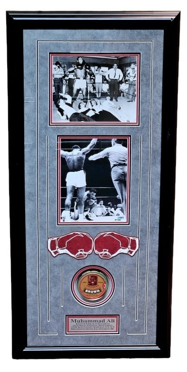 Muhammed Ali Autograph Display with Shoe Polish (1 of 10)