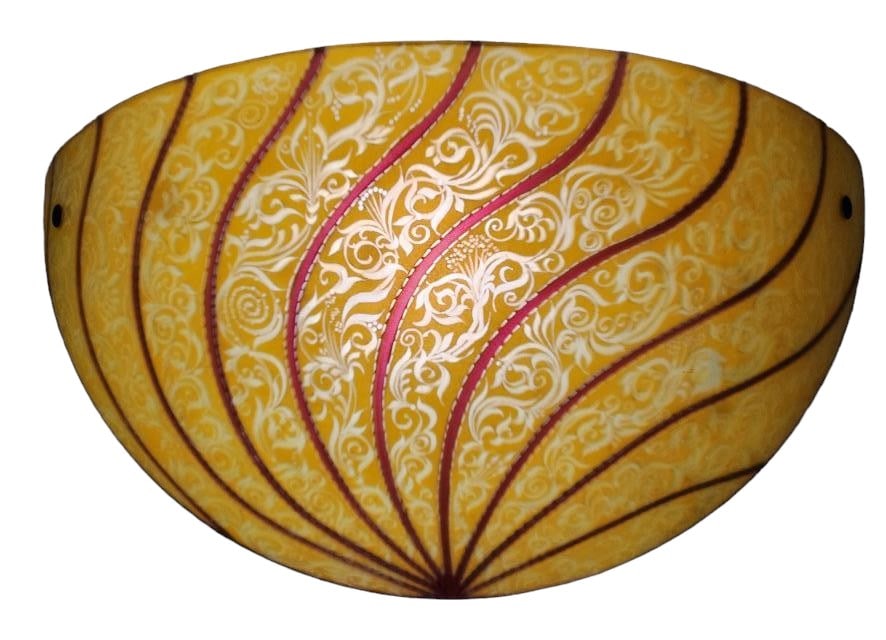 Ulla Darni Reverse Painted Glass Half Moon Sconce (1 of 6)