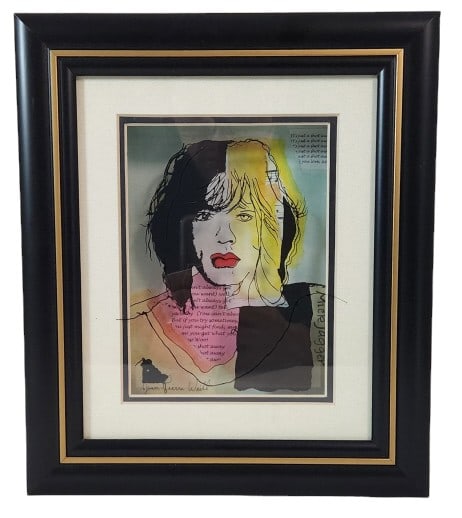 Jean-Pierre Weill Vitreograph Glass Art Print: Vitreograph art by Jean-Pierre Weill. Housed in a 8 1/2" wide x 10" high shadow box frame.
