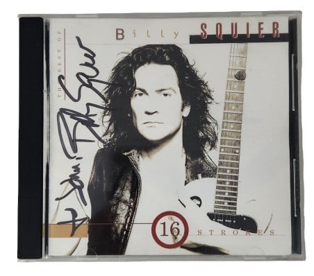 Billy Squier Signed 16 Strokes CD Insert (1 of 6)