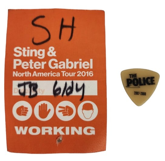 Sting Peter Gabriel Pass and Police Guitar Pick (1 of 5)