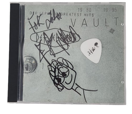 Def Leppard Rick Allen Signed CD & Pick (1 of 7)