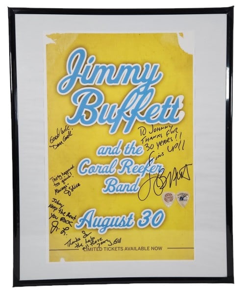 Jimmy Buffett Signed Concert Poster with Picks (1 of 8)