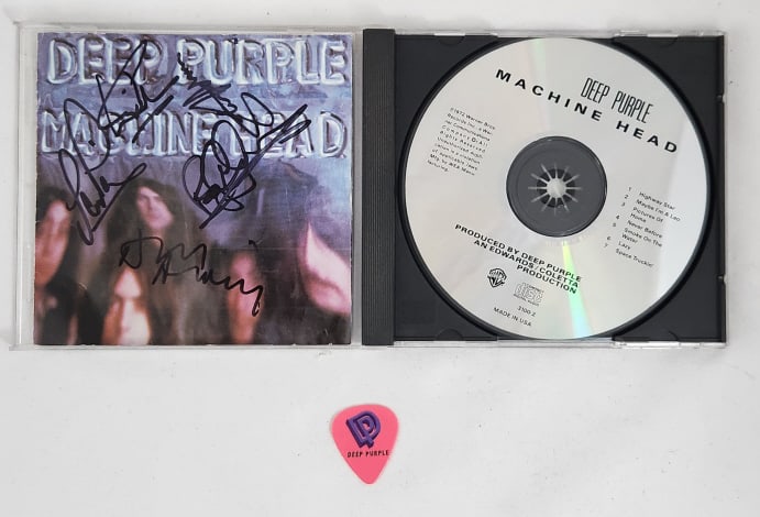 Deep Purple Band Signed Machine Head CD with Pick (1 of 5)