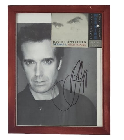 David Copperfield Signed Photo w/ Crew Pass Framed (1 of 6)