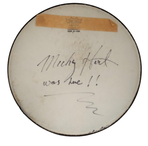 Grateful Dead Mickey Hart Was Here Signed Skin (1 of 7)