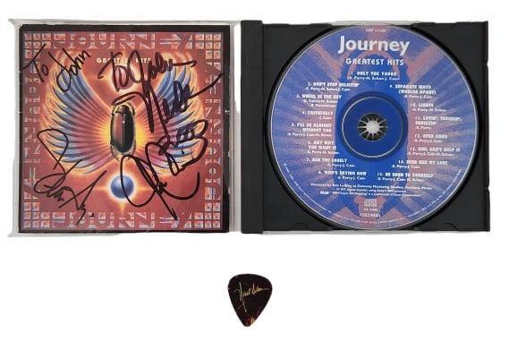 Journey Signed CD Insert with Guitar Pick (1 of 8)