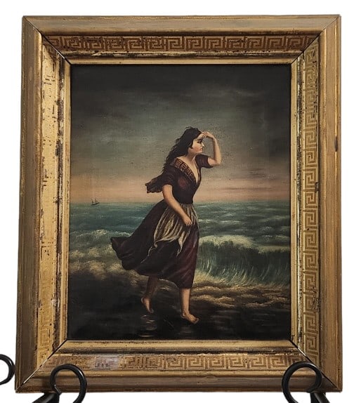 A Woman and the Sea Oil on Canvas Painting (1 of 5)