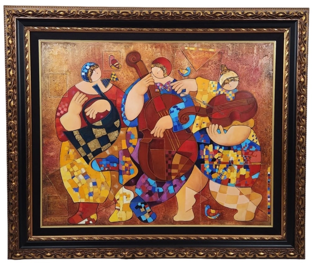 Dorit Levi Lyrical Ensemble Original Oil on Canvas (1 of 11)