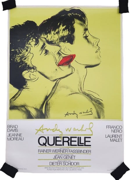 Andy Warhol Signed Querelle Movie Poster Yellow (1 of 6)