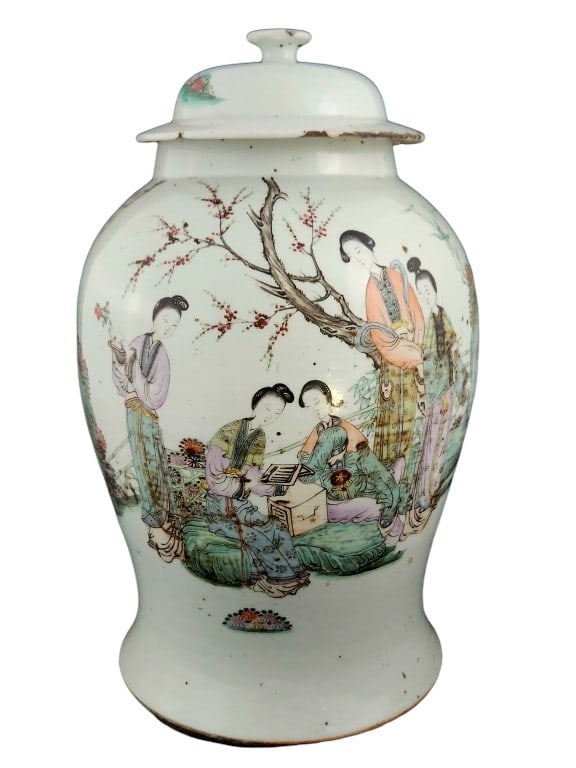 Chinese Qing Dynasty Style Glaze Ginger Jar 16" (1 of 10)