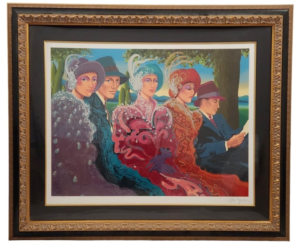 Otto Aguiar Signed "Sunday in the Park" Lithograph (1 of 11)