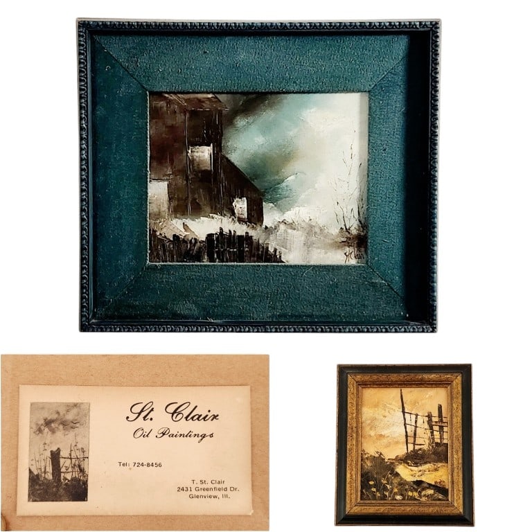 Two St. Clair Signed Original Oil Paintings (1 of 11)