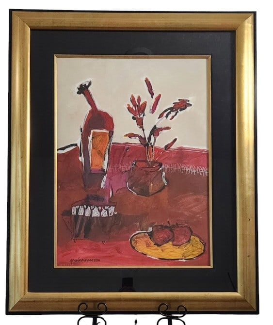 Amaro "Voy por un Tinto" Signed Mixed Media (1 of 8)
