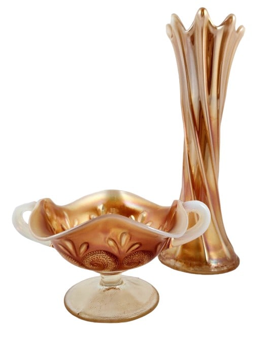 Spiralex Vase & Dugan Glass Bowl (1 of 8)