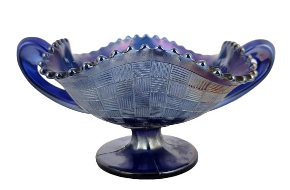 Northwood Blue Carnival Glass Compote (1 of 7)