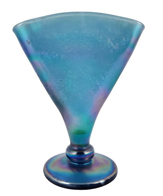 Fenton Iridescent Sapphire Fan Vase (1 of 7)