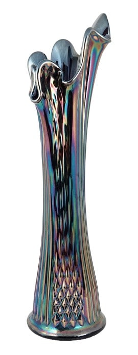 Vintage Fenton Morning Glory Carnival Glass Vase (1 of 5)