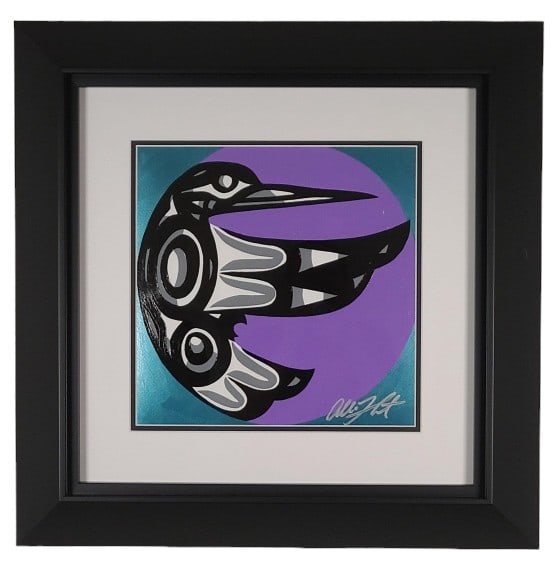 Allison Lefcort Hummingbird Circle Acrylic on Paper (1 of 10)