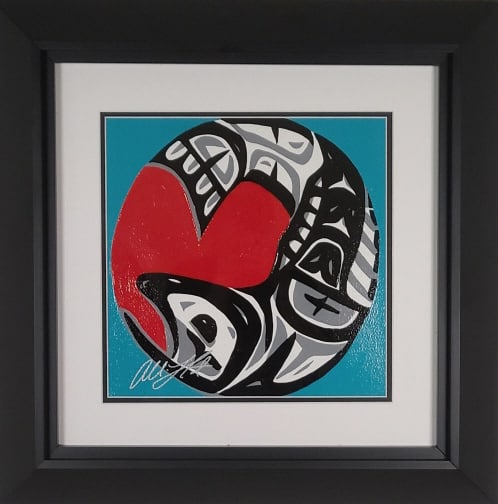 Allison Lefcort Salmon Spawn Acrylic on Paper (1 of 9)