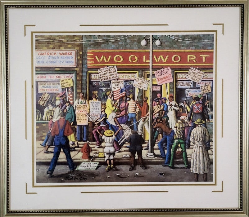 Melvin King Signed The Civil Rights Protest Litho (1 of 8)