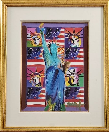 Peter Max God Bless America III with 5 Liberties (1 of 8)