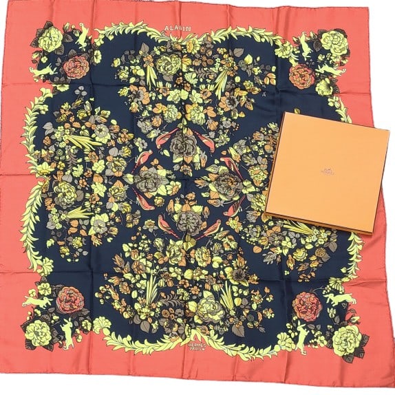 Vintage Hermes Aladin Scarf & Orange Box (1 of 14)