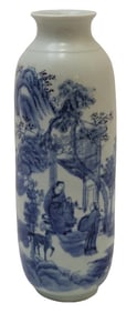8" Chinese Blue & White Ceramic Vase