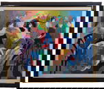 Original Isaac Maimon Painting of Ladies at Tea