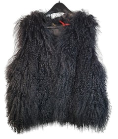 J. Crew Collection Faux Fuzzy Fur Vest Size M
