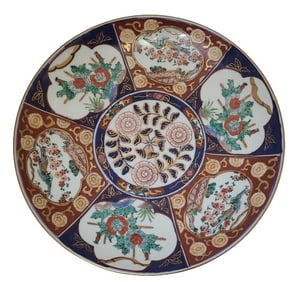 Gold Imari Hand Painted 12" Japanese Plate