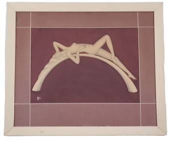 Gustave Kaitz Art Deco Woman Gouache on Paper