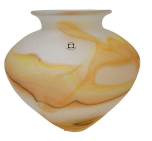 Tarnowiec Polish Art Glass Hand Blown 9.5" Vase