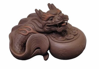 Clay Chinese Dragon with Box