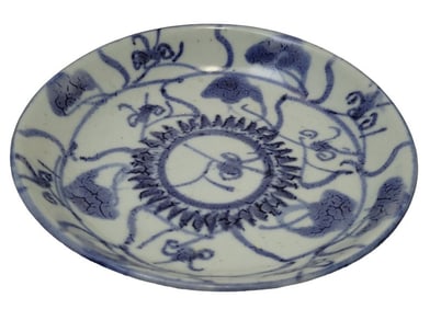 5.5" Small Antique Chinese Blue & White Plate