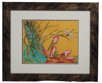 Mix Media Dragonfly & Orchid by Bryan Yung